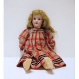 Simon & Halbig child doll, brown sleeping eyes, open mouth and teeth, no. 550