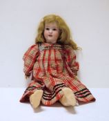 Simon & Halbig child doll, brown sleeping eyes, open mouth and teeth, no. 550