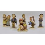 Six Hummel bisque figures of children (6)