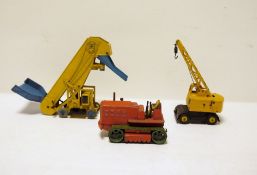 Three diecast Dinky toys to include Supertoys Coles mobile crane, Supertoys Barber-Greene folding