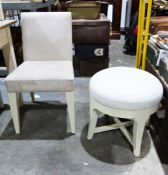 Modern upholstered office reception chair and a modern reception footstool (2)