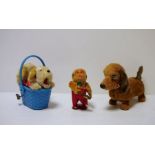 Japanese clockwork automaton of monkey with cymbals, Japanese clockwork automaton of two dogs in a