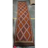 Old Suzni kilim runner, 310cm x 67cm