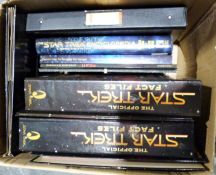 Three boxes of Star Trek collectables to include The Official Star Trek Fact Files, etc (3 boxes)