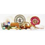 Boxed Caithness 'Finesse' paperweights, a Gladstone china part tea set and various china and