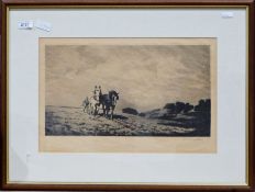 After Joseph Kirkpatrick Aquatint  Horse and plough, signed lower right  Fritz Urban  Limited