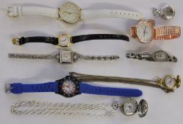 Lady's Guess paste bracelet watch, a lady's Accurist paste and stainless steel bracelet watch with