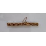 9ct gold single gate style bracelet, rose gold, 13.8g approx.