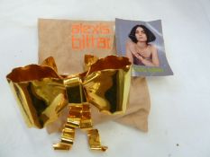 Alexis Bittar gilt-metal large bow cuff bracelet