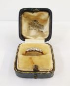 18ct gold and five-stone diamond ring set five graduated old-cut diamonds Condition ReportApprox