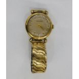 9ct gold Jaeger Le Coultre gent's wristwatch, the inside back cover numbered 455149 and 12872,