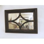 Modern Oka rectangular mirror with moulded frame, 71cm x 50cm