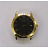 LOT WITHDRAWN Gent's rolled gold Omega automatic chronometer wristwatch with matte dark brown