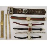 Lady's Lorus white metal wristwatch and a quantity of sundry wristwatches including Sekonda, Ling'