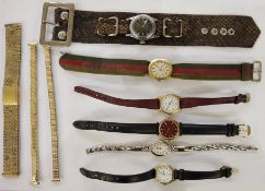 Lady's Lorus white metal wristwatch and a quantity of sundry wristwatches including Sekonda, Ling'