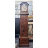 20th century figured walnut bracket clock on stand by Sheppard Bros, Walsall, the brass broken