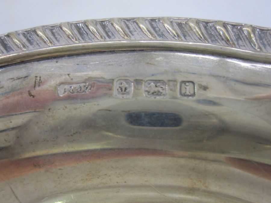 Silver comport by A & J Zimmerman Ltd, Birmingham 1908, the circular bowl with shell and gadrooned - Image 2 of 2