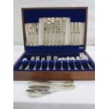 Set of Cavalier EPNS flatware, foliate and thread pattern, mainly for six persons in canteen and six