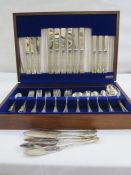 Set of Cavalier EPNS flatware, foliate and thread pattern, mainly for six persons in canteen and six