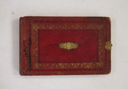 Mid 19th century scrap / sketch book with poems, watercolours, drawings, prints, etc, earliest