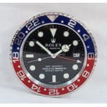 WITHDRAWN  Modern wall clock in the form of a Rolex Oyster Perpetual GMT-Master II watch - a