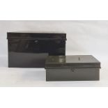 Tin tuck box and a petty cash box (2)