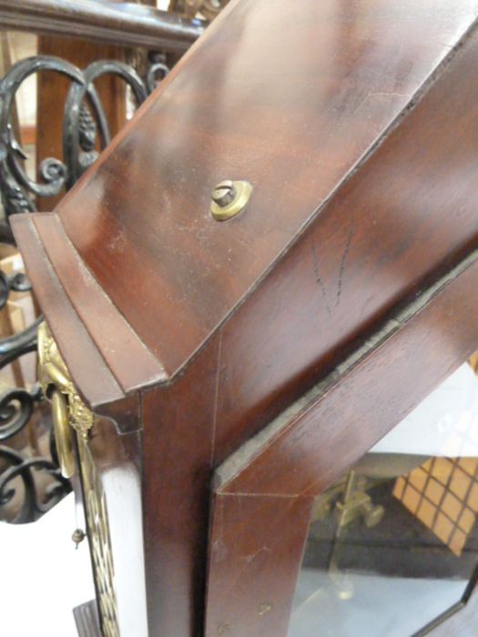 Circa 1800 bracket clock by Robert Roskell & Son, the mahogany triangular top with moulded edge, - Image 16 of 17