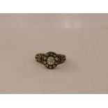 Antique 18ct gold Georgian diamond ring, old cut diamond to the centre, 0.75ct approx. with