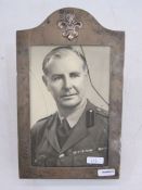 Silver photograph frame by Goldsmiths and Silversmiths Co. Ltd., London 1932 of rectangular form,