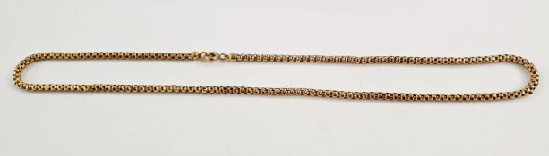 Gold-coloured mesh necklace, 44cm long