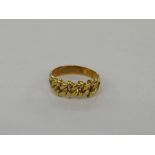 Late Victorian 18ct gold knot-pattern ring, Birmingham 1897, 5.2g approx.Condition ReportApprox size