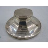 Silver and weighted capstan inkwell, Birmingham 1932