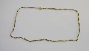 9ct gold curb and rectangular link chain, 6.6g approx.Condition ReportApprox 49.5cm long