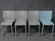 A set of four stacking chairs, slick slick by Phillipe Starck for XO H.80cm