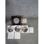 Four limited edition German porcelain plates with original boxes and certificates of authenticity.