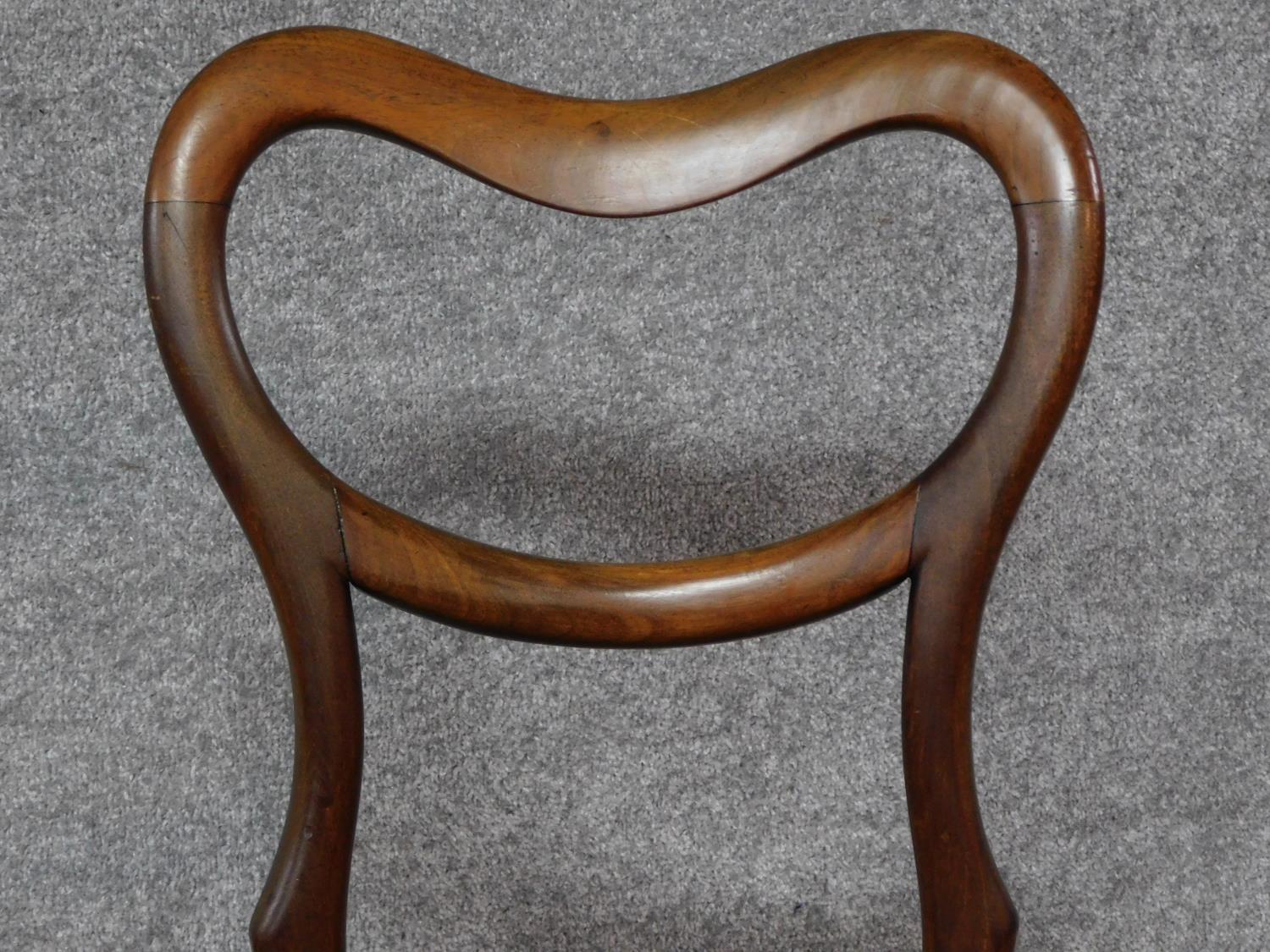 A set of three 19th century mahogany cane seated chairs and two similar chairs. H.83cm - Image 3 of 5