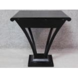 A contemporary ebonised Biedermeier style occasional table H.60 W.60 D.59cm