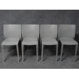 A set of four stacking chairs, slick slick by Phillipe Starck for XO H.80cm