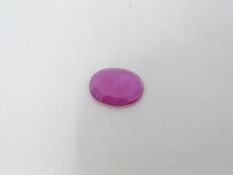 A GGIL (Global Gems International Laboratories) certified oval mixed cut Natural Ruby with an