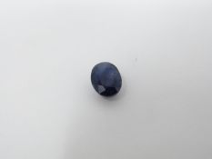 A GGIL (Global Gems International Laboratories) certified oval mixed cut Natural blue sapphire