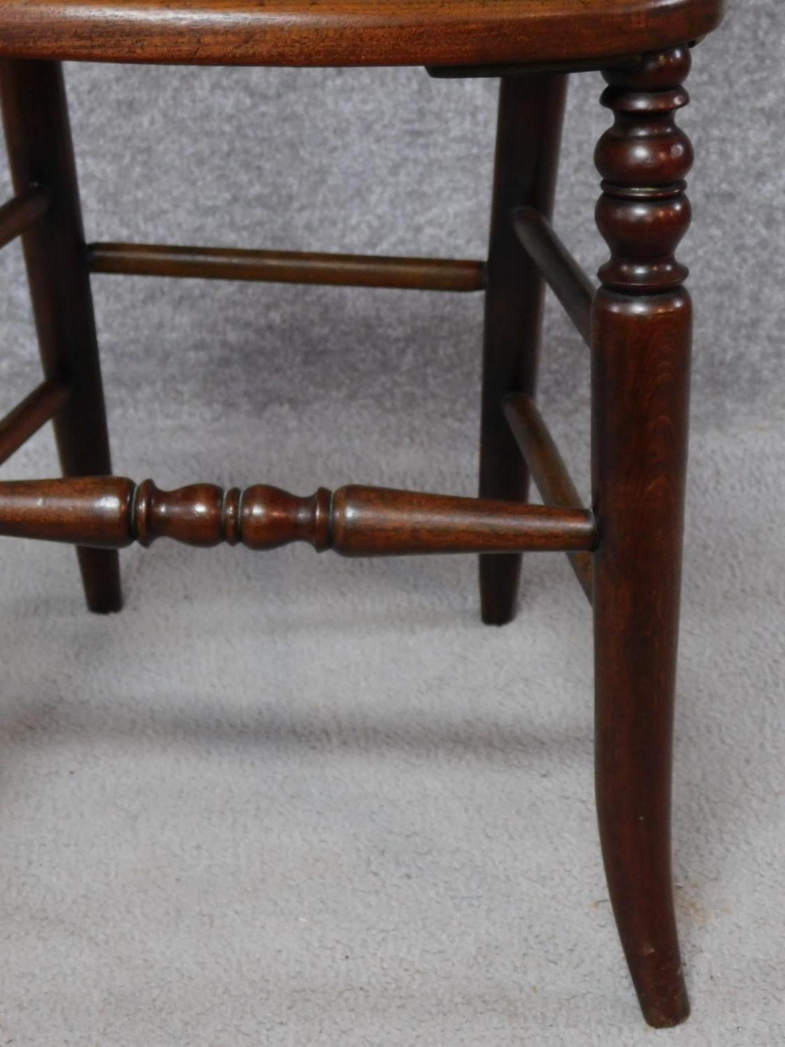 A set of three 19th century mahogany cane seated chairs and two similar chairs. H.83cm - Image 5 of 5