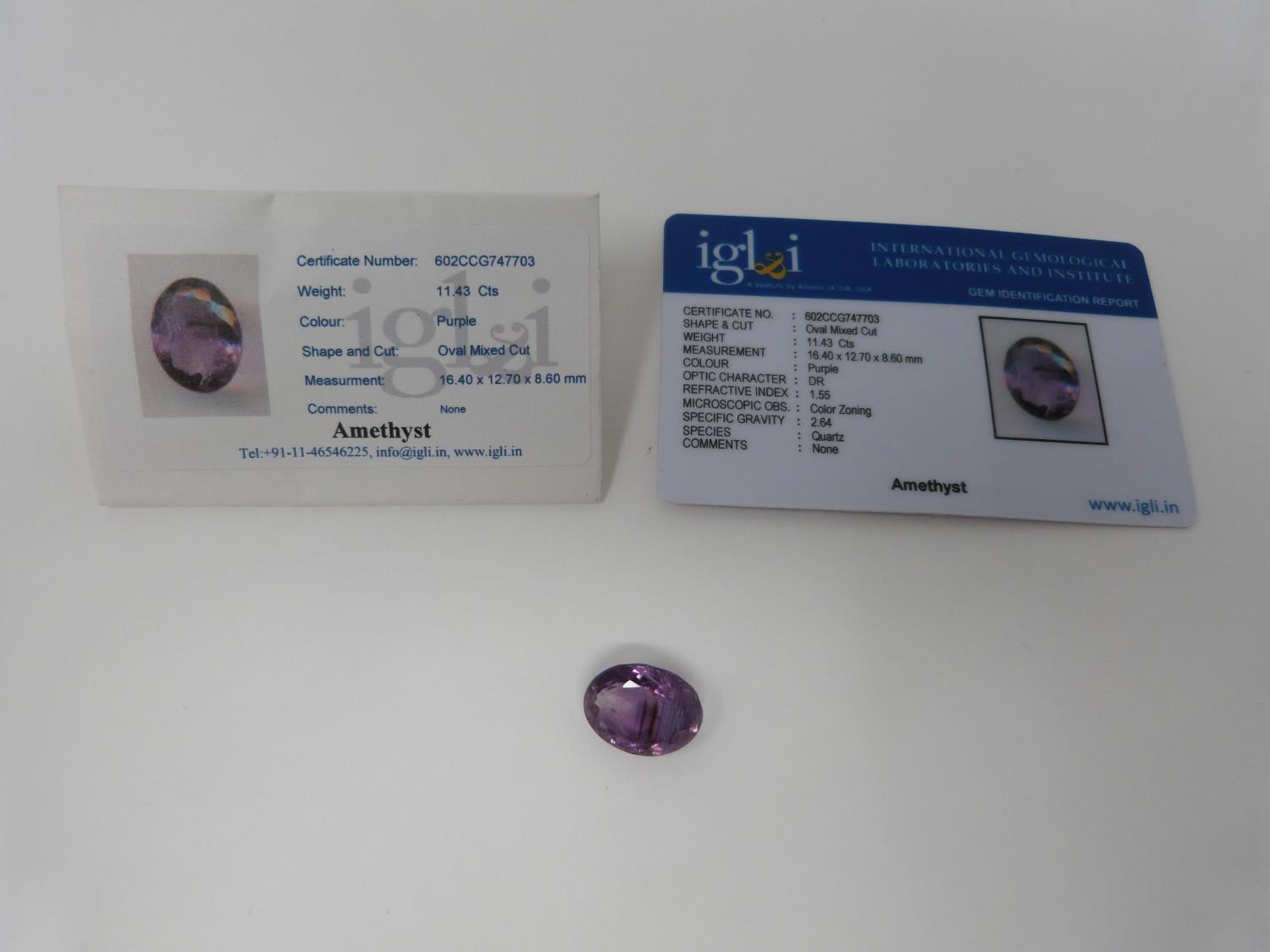 An IGL & I (International Gemological Laboratories and Institute) certificated oval mixed cut - Image 8 of 14