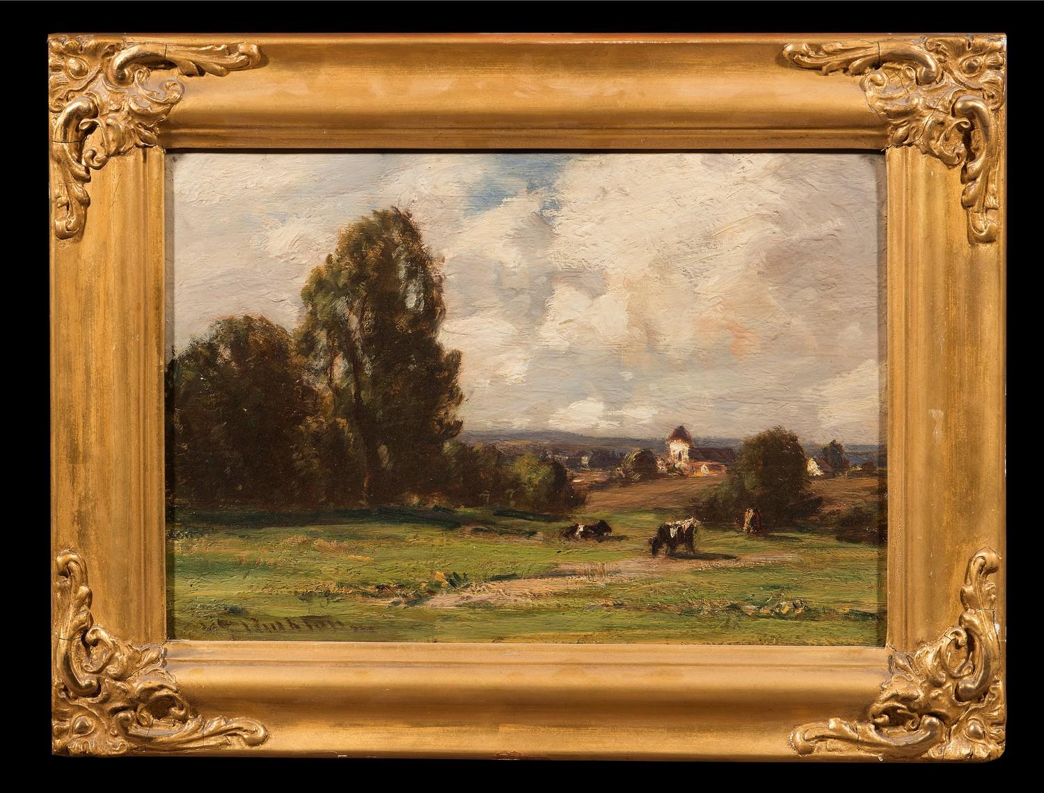 By William Charles Rushton (British, 1860-1921), a pair of oil on board landscapes, 24.1 x 35.6cm ( - Image 3 of 7