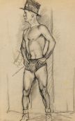 By Dame Laura Knight (British, 1877 -1970), Circus Performer, pencil on paper, 50.0 x 35.0 cm (219.7