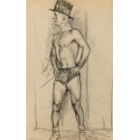 By Dame Laura Knight (British, 1877 -1970), Circus Performer, pencil on paper, 50.0 x 35.0 cm (219.7