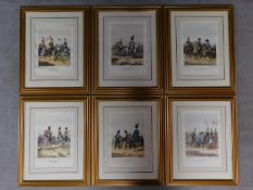 A set of six framed and glazed military prints. 59x47cm