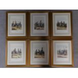 A set of six framed and glazed military prints. 59x47cm