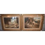 A pair of large gilt framed and glazed late 19th century prints entitled "The Sower" and "The