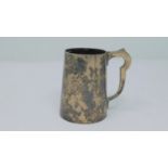A sterling silver tankard with engraved initials 'RLC'. Hallmarked: AEP Co Ltd for A E Poston & Co