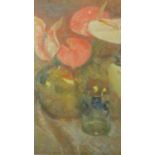 A framed still life oil on board, by Belgian artist Marie Angels Pauwaert (1884-1960). 55x57cm